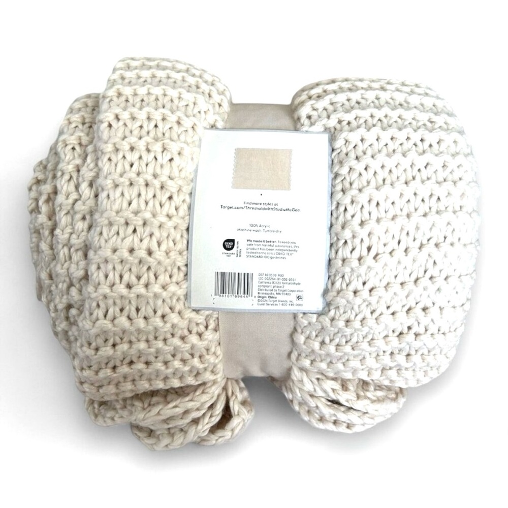 Threshold Studio McGee Cozy Cream Scalloped Knit Throw Blanket - Picture 5 of 6
